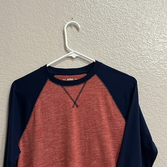 Urban Pipeline Men’s Baseball Tee Size Small Red Navy Blue long sleeve - Picture 4 of 6